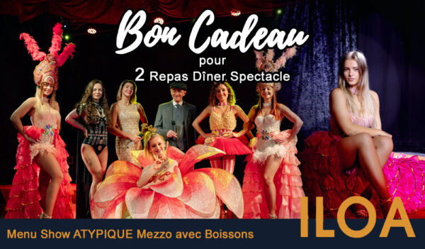 Bon Cadeau 2 pers Menu « Atypique » Mezzo avec Boissons Iloa